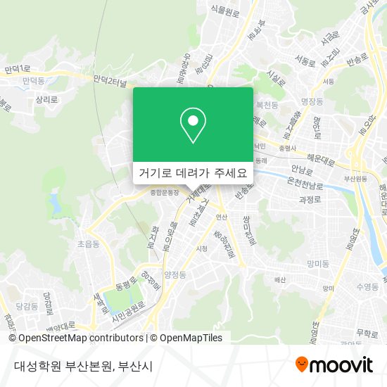 대성학원 부산본원 지도