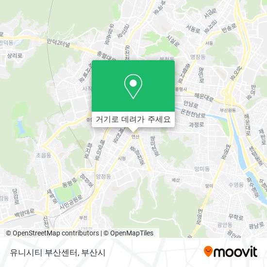 유니시티 부산센터 지도