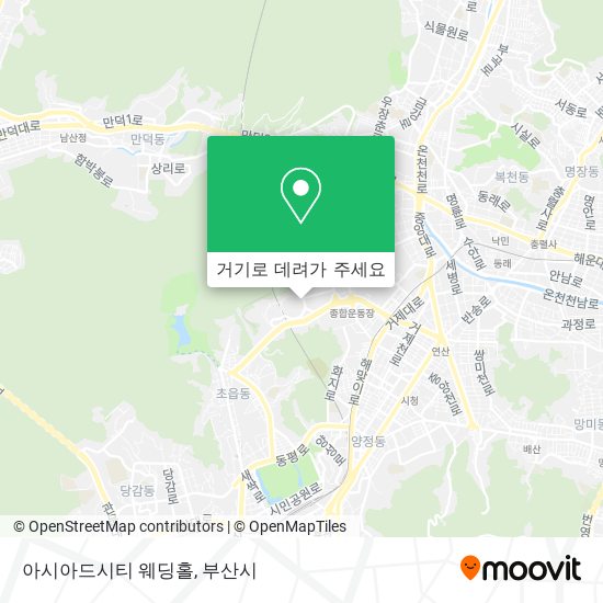 아시아드시티 웨딩홀 지도