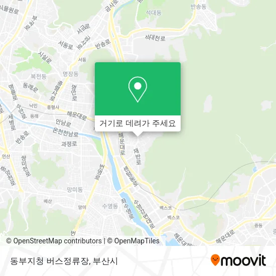 동부지청 버스정류장 지도