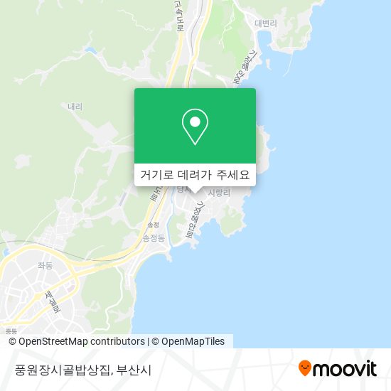 풍원장시골밥상집 지도