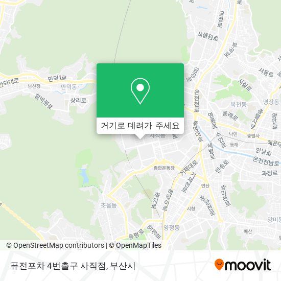 퓨전포차 4번출구 사직점 지도