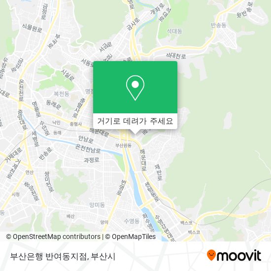 부산은행 반여동지점 지도