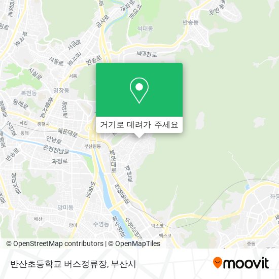 반산초등학교 버스정류장 지도