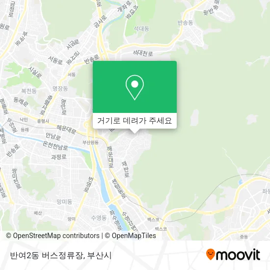 반여2동 버스정류장 지도