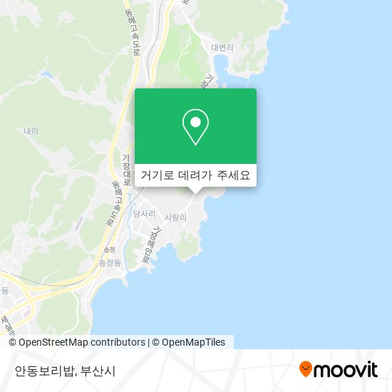 안동보리밥 지도