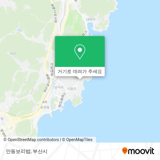 안동보리밥 지도