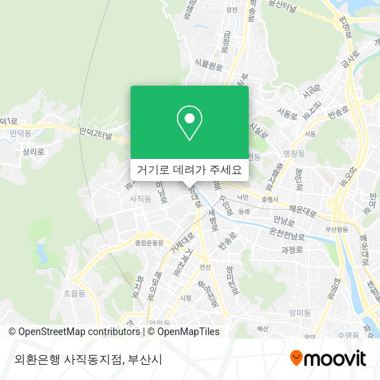 외환은행 사직동지점 지도