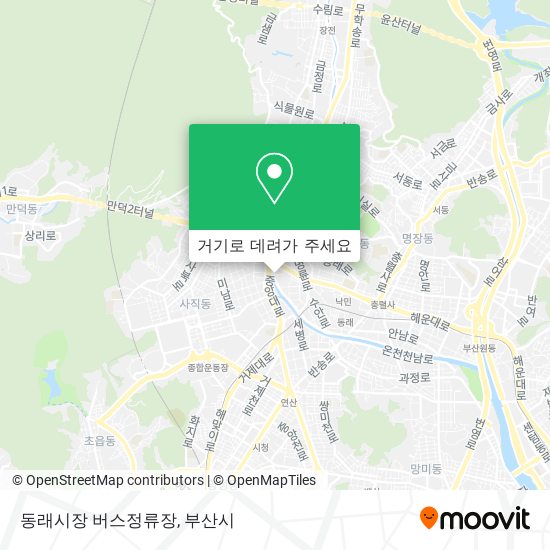 동래시장 버스정류장 지도