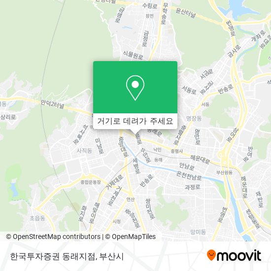 한국투자증권 동래지점 지도