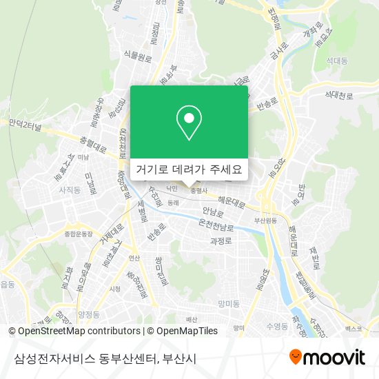 삼성전자서비스 동부산센터 지도
