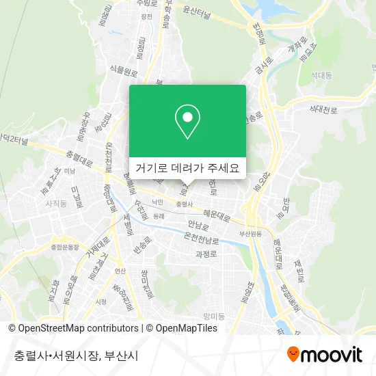 충렬사•서원시장 지도