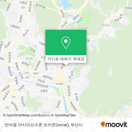 반여동 아시아선수촌 쏘카존(socar) 지도