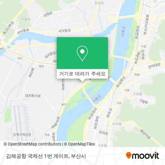 김해공항 국제선 1번 게이트 지도