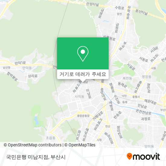 국민은행 미남지점 지도