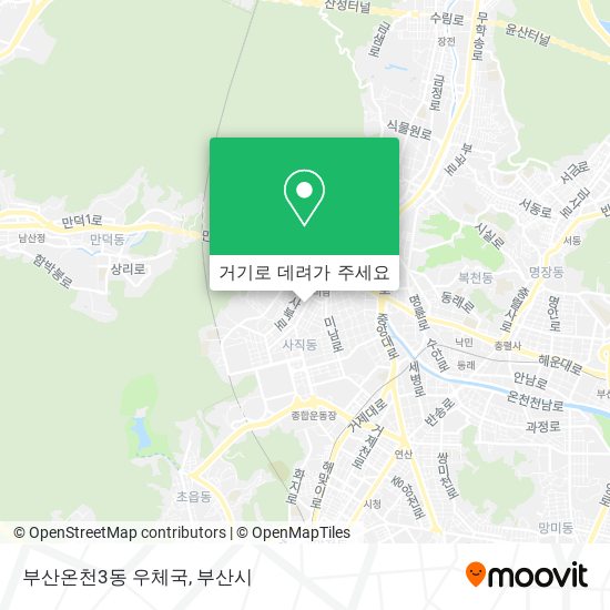 부산온천3동 우체국 지도