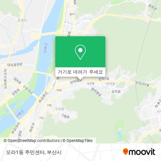 모라1동 주민센터 지도