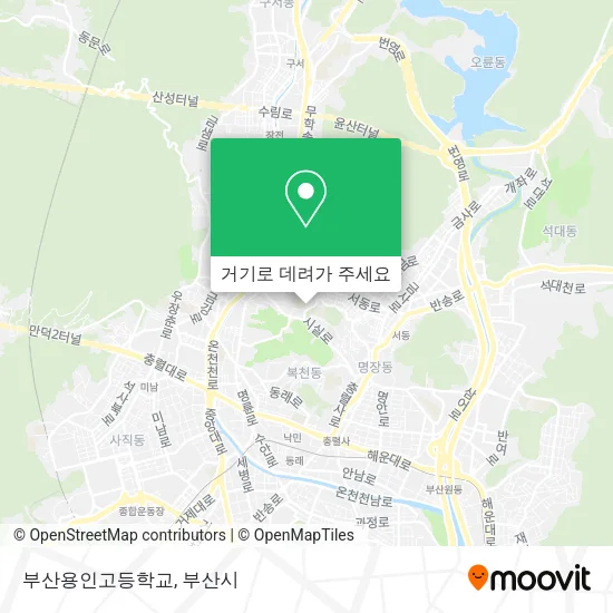 부산용인고등학교 지도