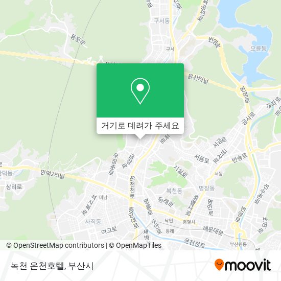 녹천 온천호텔 지도