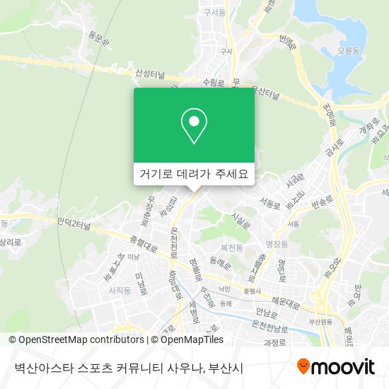 벽산아스타 스포츠 커뮤니티 사우나 지도