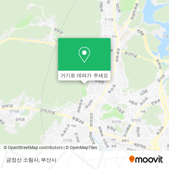 금정산 소림사 지도