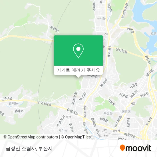 금정산 소림사 지도