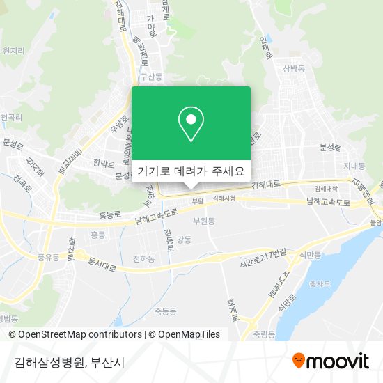 김해삼성병원 지도