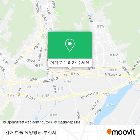 김해 한솔 요양병원 지도