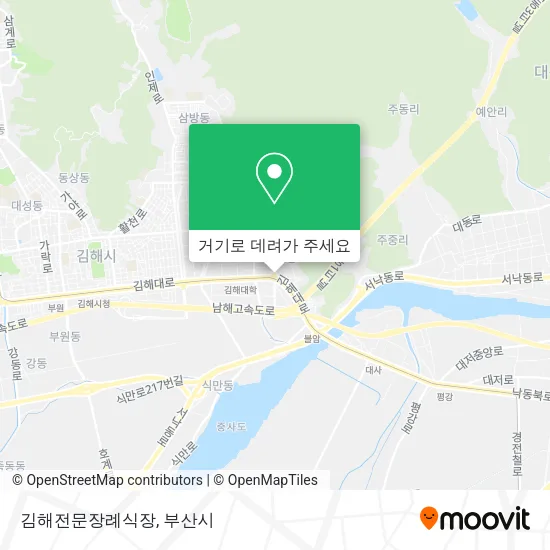 김해전문장례식장 지도