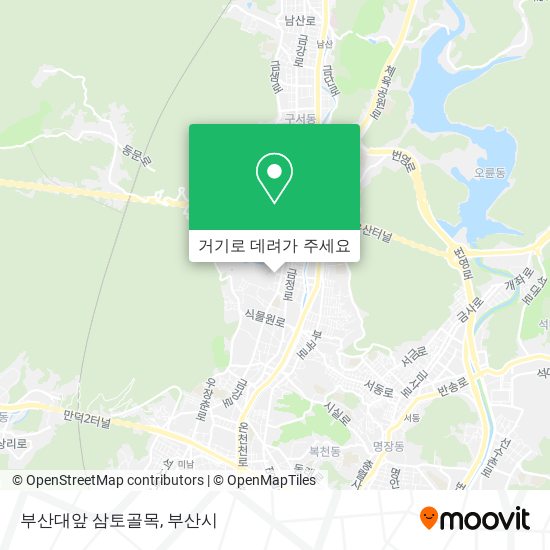 부산대앞 삼토골목 지도