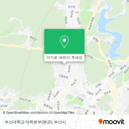 부산대학교 대학본부(본관) 지도
