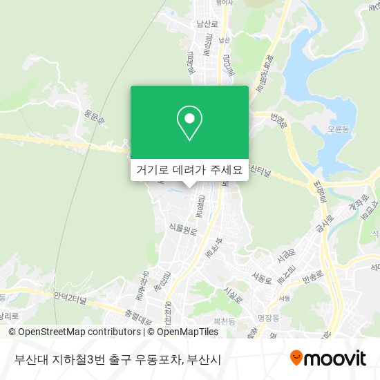 부산대 지하철3번 출구 우동포차 지도