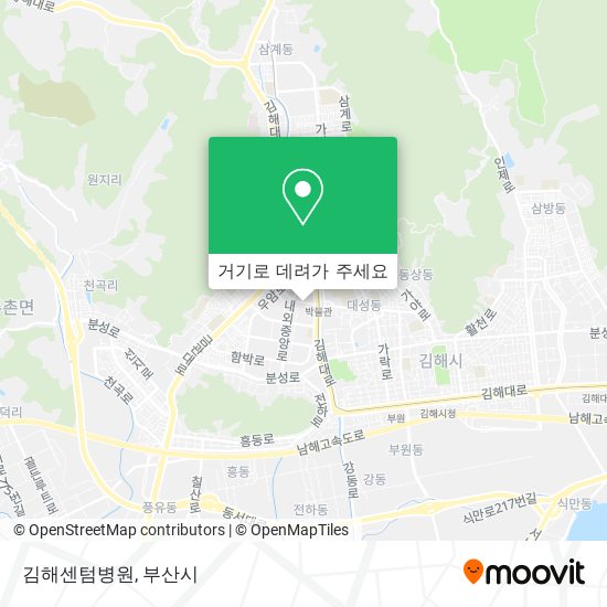 김해센텀병원 지도
