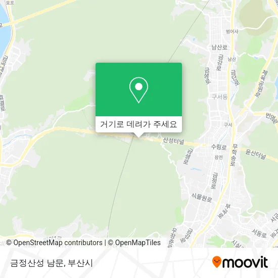 금정산성 남문 지도