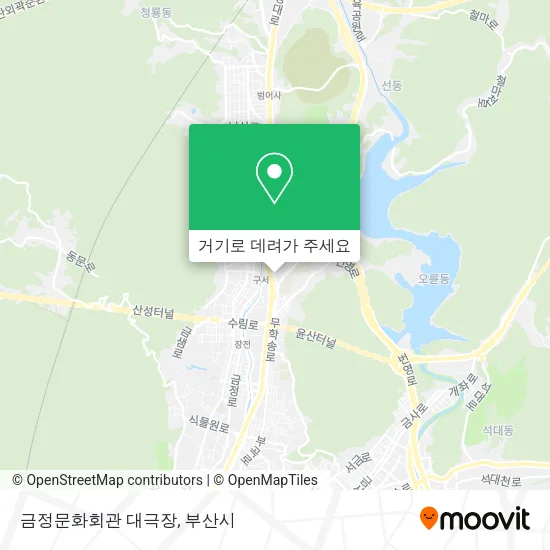 금정문화회관 대극장 지도