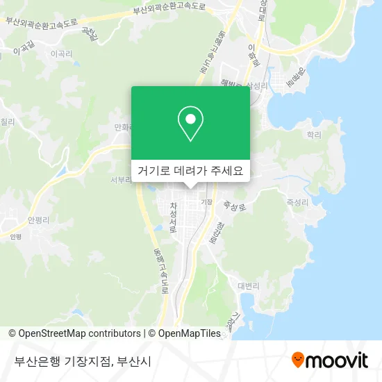 부산은행 기장지점 지도