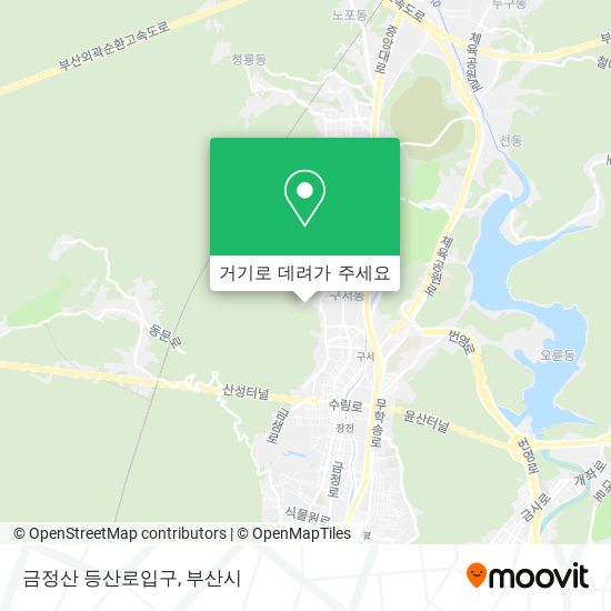 금정산 등산로입구 지도