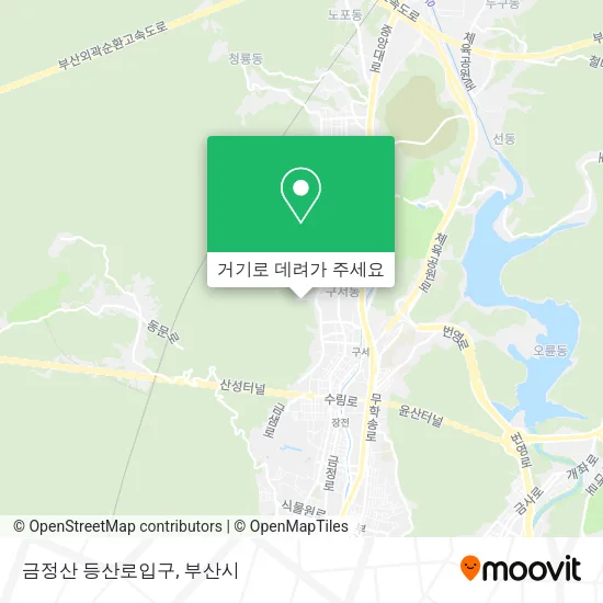 금정산 등산로입구 지도
