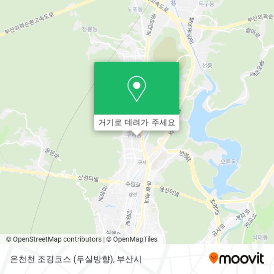 온천천 조깅코스 (두실방향) 지도