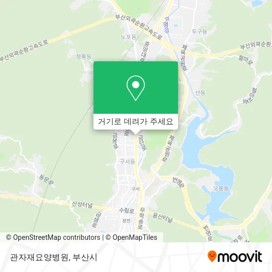 관자재요양병원 지도