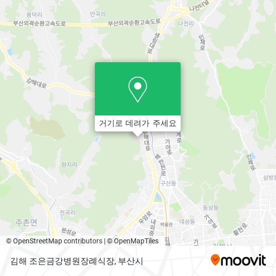 김해 조은금강병원장례식장 지도