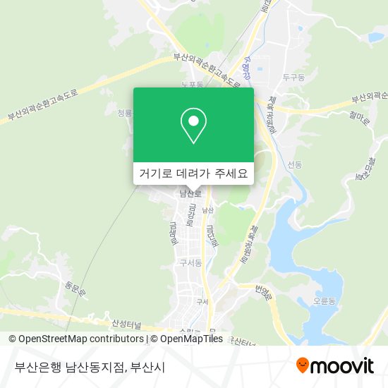 부산은행 남산동지점 지도