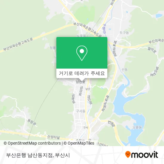 부산은행 남산동지점 지도