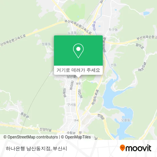 하나은행 남산동지점 지도