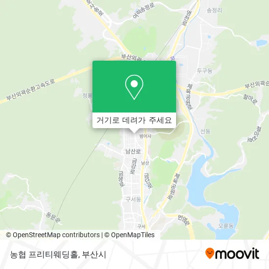농협 프리티웨딩홀 지도