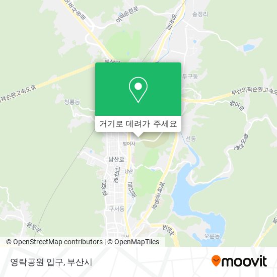 영락공원 입구 지도