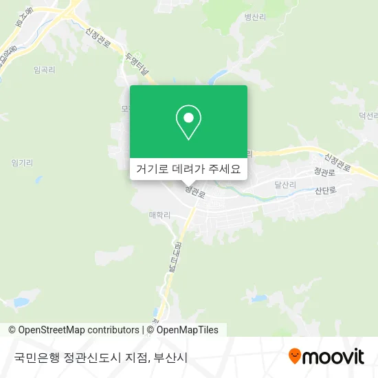 국민은행 정관신도시 지점 지도