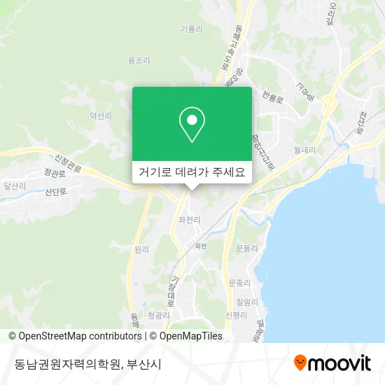 동남권원자력의학원 지도