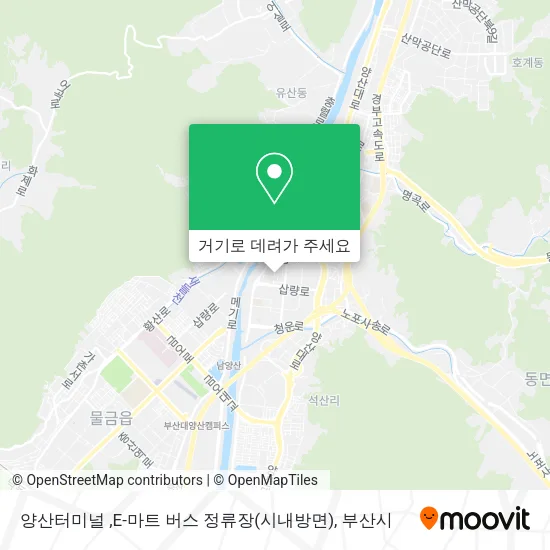 양산터미널 ,E-마트 버스 정류장(시내방면) 지도