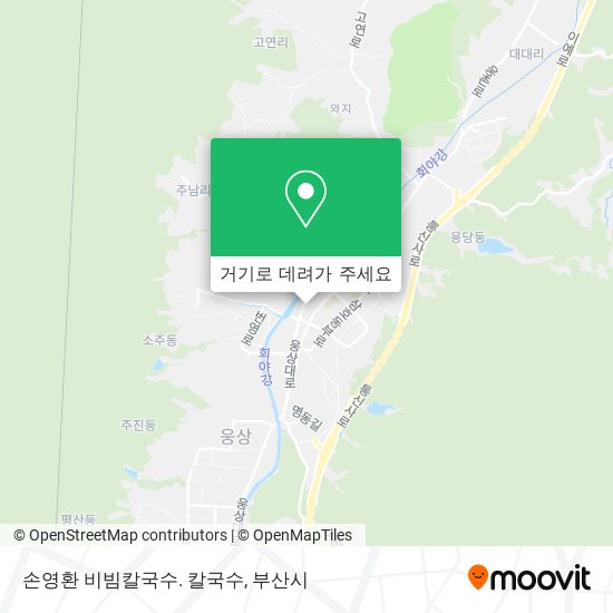 손영환 비빔칼국수. 칼국수 지도